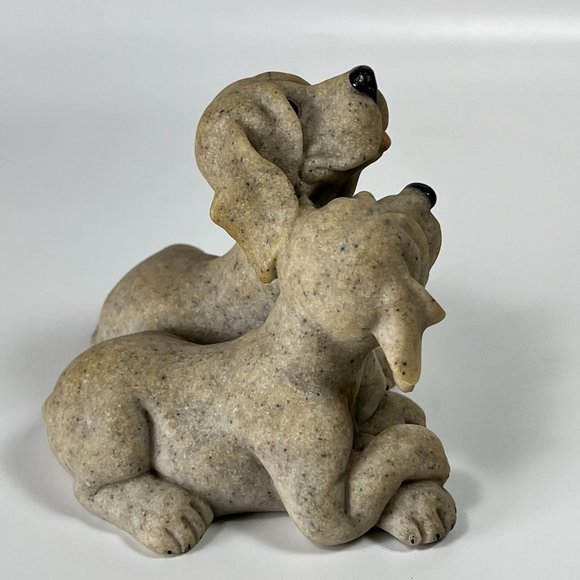 Vtg Quarry Critters Pebbles Patch Dogs Figurine 2001 Second Nature Collectible - Picture 4 of 9